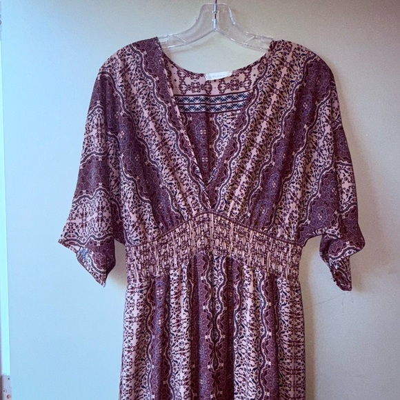 Altar'd State Brown Patterned Geo Maxi Dress - Picture 2 of 8